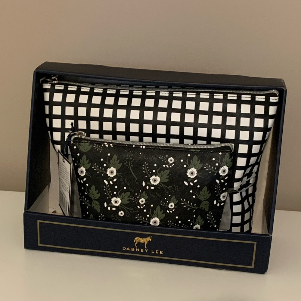 Dabney Lee Black and White Cosmetic Bag Set